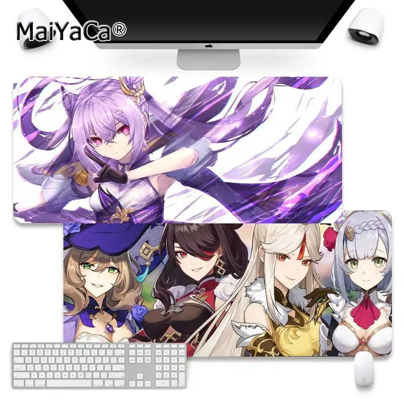 

Keqing genshi impact Beautiful Anime Mouse Mat Mouse Pad Company XL Large Keyboard PC Desk Mat Takuo Anti-Slip Comfort Pad