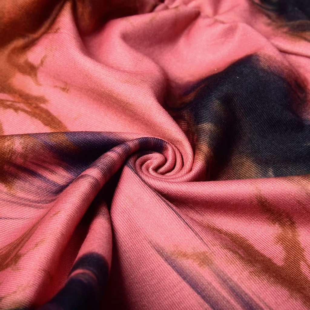 Женские шорты с принтом тай-дай базовые велосипедные высокой талией