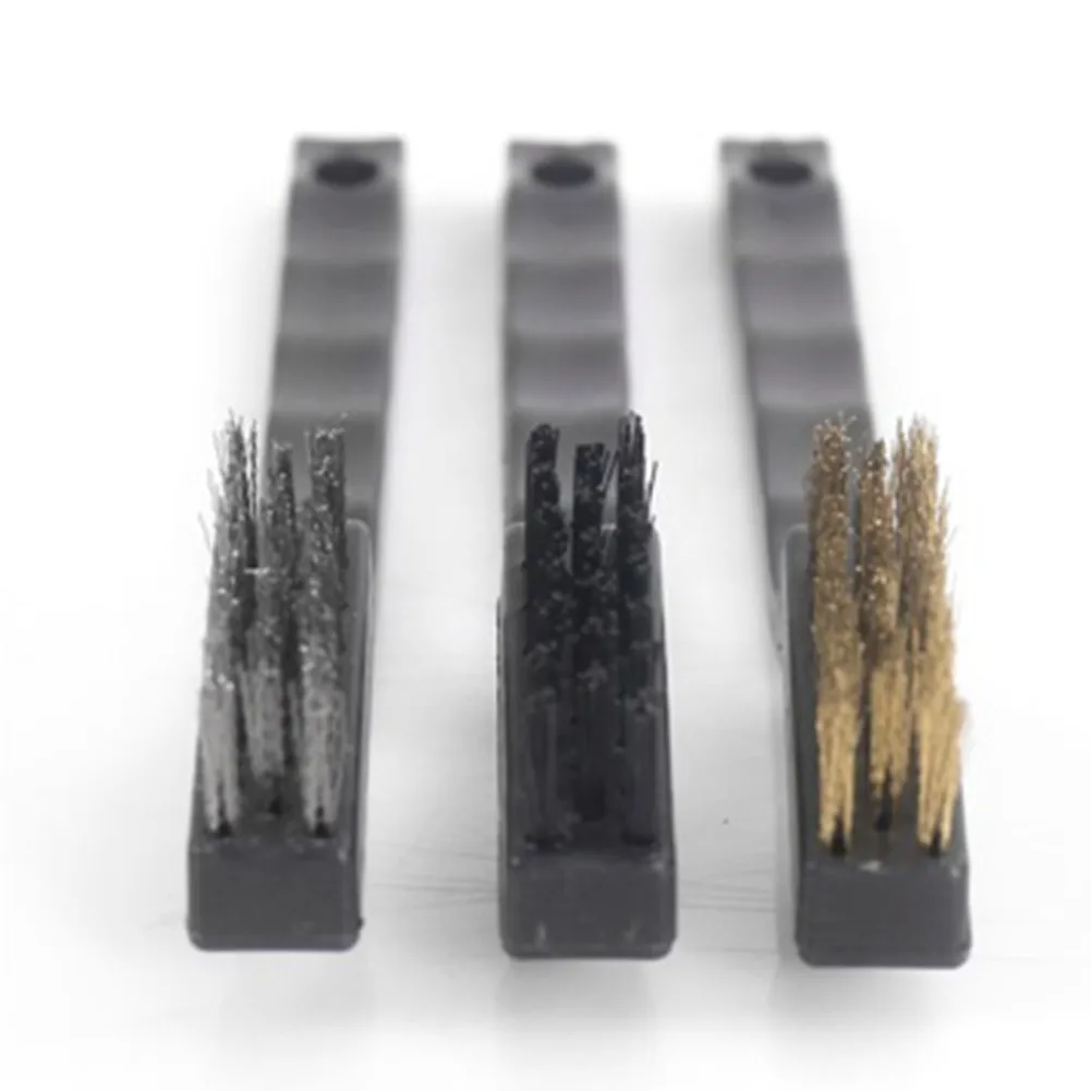 

6 Pcs Wire Brush Large & Small Brush Kit Set Steel Wire/Brass/Nylon For Metal Cleaning Detail Rust-Paint Hand Cleaning Tools