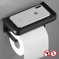 tool black toilet paper holder multifunction bathroom storage shelf roll paper holder el609