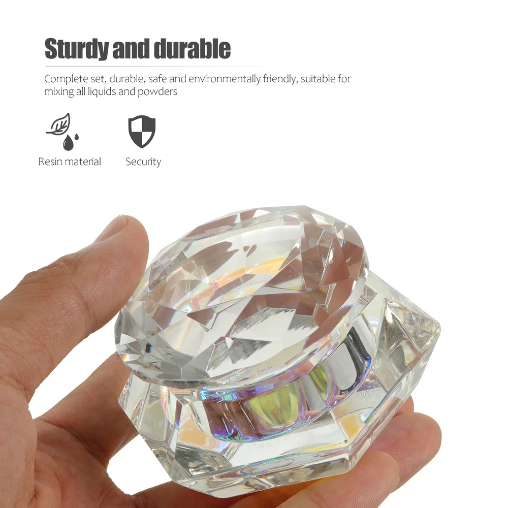 

Nail Art Acrylic Liquid Powder Mixing Dish Glass Crystal Cup Nail Art Tool