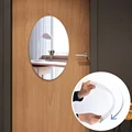 3d Diy Home Bathroom Acrylic Mirror Stickers Reflective Surface Oval Pattern Wall Stickers Mirror Stickers Home Living Room Dec