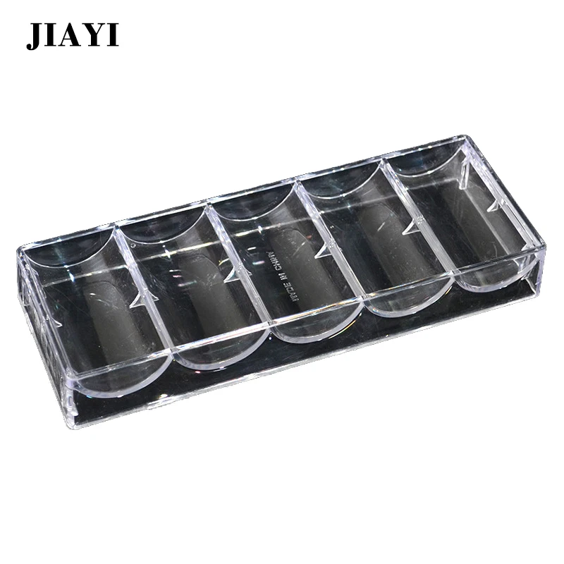 JIAYI высокое качество 100/200 шт. акриловый лоток для покерных чипов/коробка