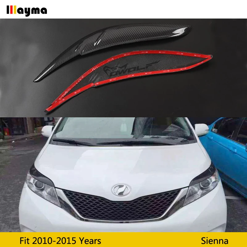 Накладка на переднюю фару из углеродного волокна наклейка накладка веко для Toyota