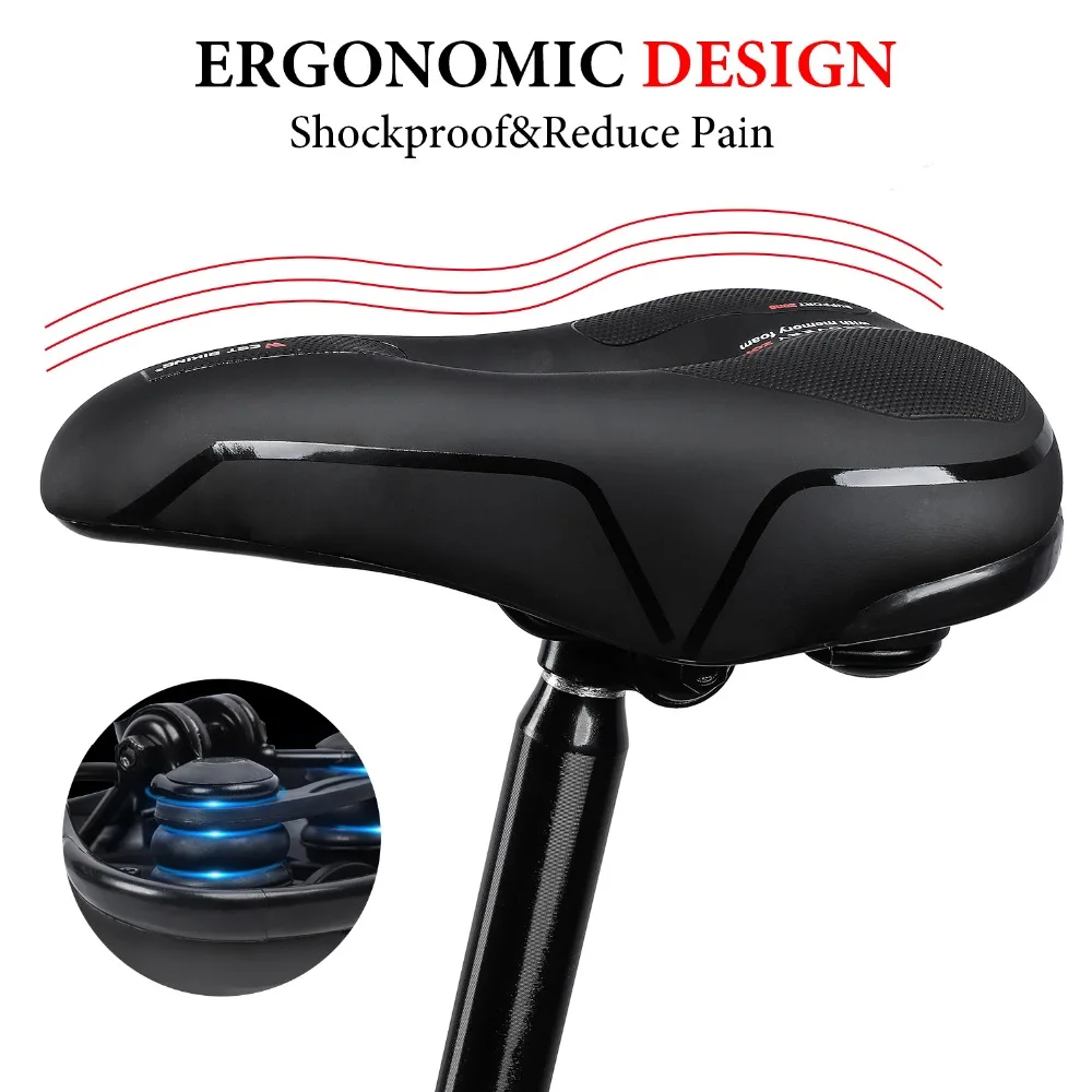 

WEST BIKING MTB Bike Saddle Comfortable Mountain Bicycle Saddle Non-slip Shock Absorption Cycling Hollow Seat Bike Accessories