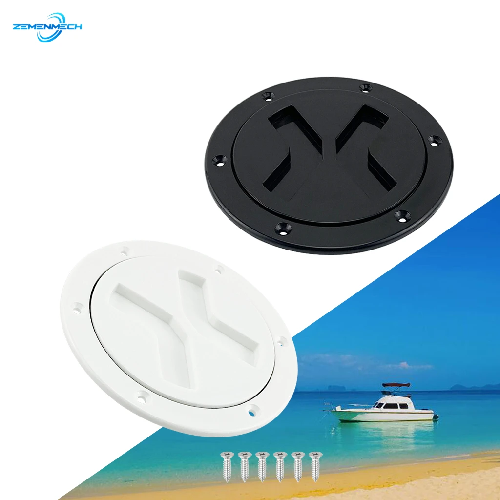 

ABS Round Deck Inspection Hatch 4 Inch Cover Plastic Boat Twist Screw Out Deck Inspection Plate Marine Yacht RV Accessories Hot