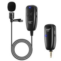 uhf lavalier lapel wireless microphone real time recording vlog mic youtube live interview for iphone ipad dslr camera mic