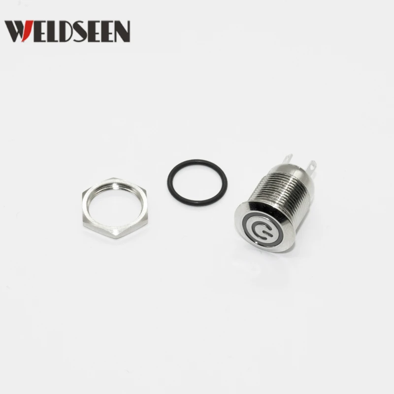 Металлическая кнопка запуска и остановки переключатель с фиксацией блокировки 12