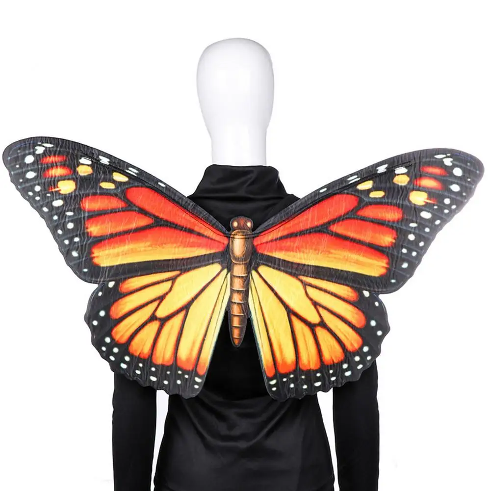 Женская Бабочка крылья Красочные Желтый Зеленый Фея дышащий костюм вечерние