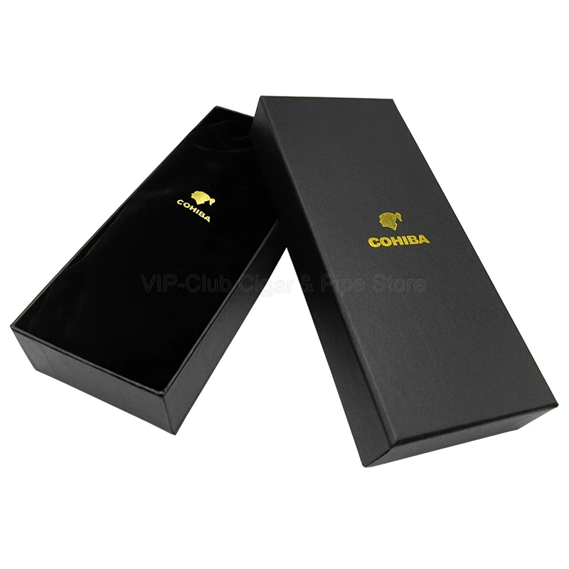 Чехол COHIBA из натуральной кожи для сигарет, сигар, путешествий, держатель, чехол, гаджеты, 2 трубки, для сигар, портативный, для улицы, чехол с подарочной коробкой