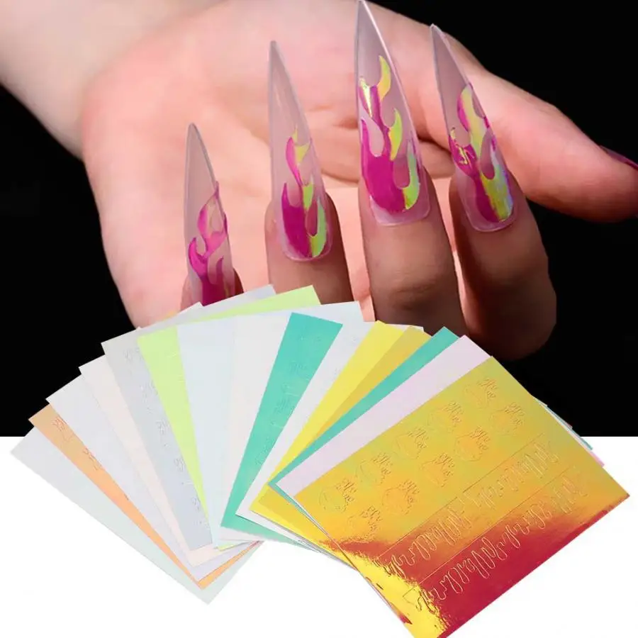 Наклейки для дизайна ногтей с буквенным узором наклейки модные переводные