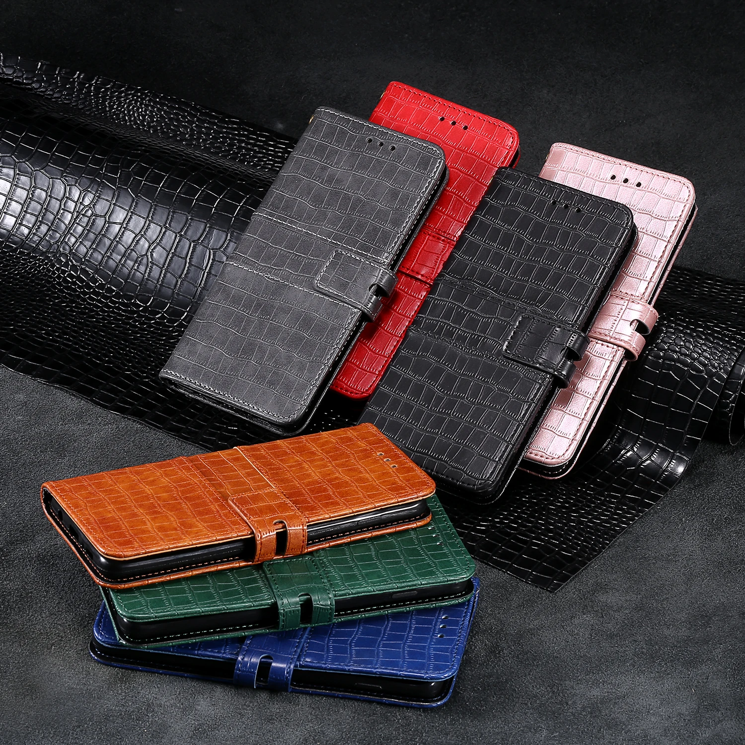 

Flip Cover Leather Case Fro Motorola Moto G6 G7 Play G7 Power E5 E6 Plus G8 Power Luxury Leather Cards Flip Phone Bags Cover