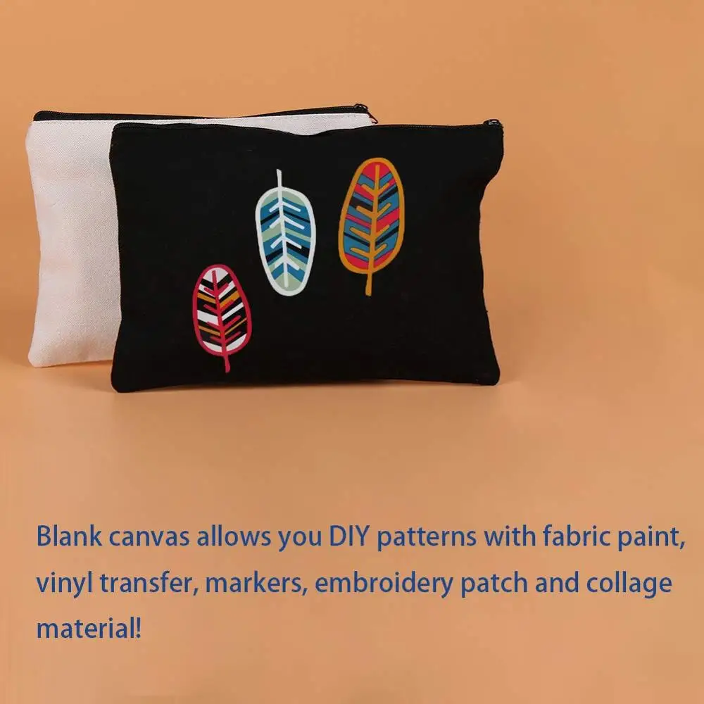 12 парусиновых сумок на молнии универсальные пустые сумочки для творчества