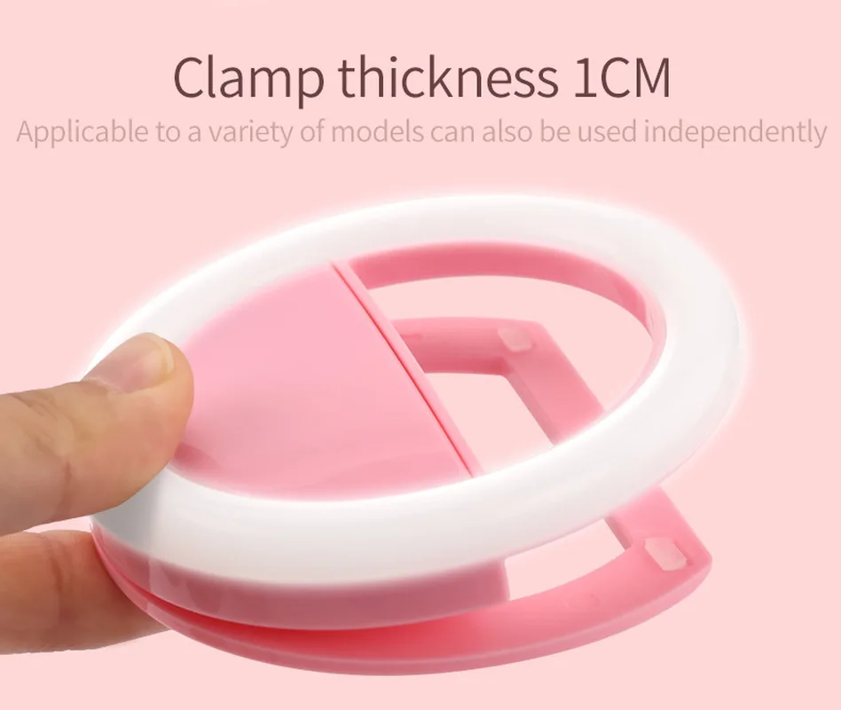 Кольцевая Светодиодная лампа для селфи 36 светодиодов портативная мини камера с