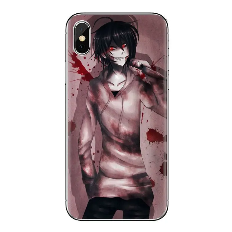 For Xiaomi Mi3 Samsung A10 A30 A40 A50 A60 A70 Galaxy S2 Note 2 Grand Core Prime Jeff the killer Horror Animation Silicone Cases |