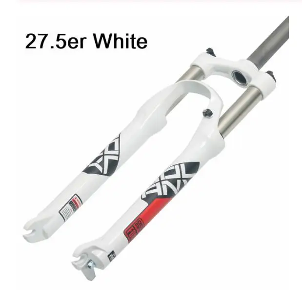 27.5er White Новинка Bolany 26/27. 5/29er горный велосипед из алюминиевого сплава, механическая вилка с подвеской, Пружинная Вилка, амортизирующая для велосипедных аксессуаров - Color: 27.5er White
