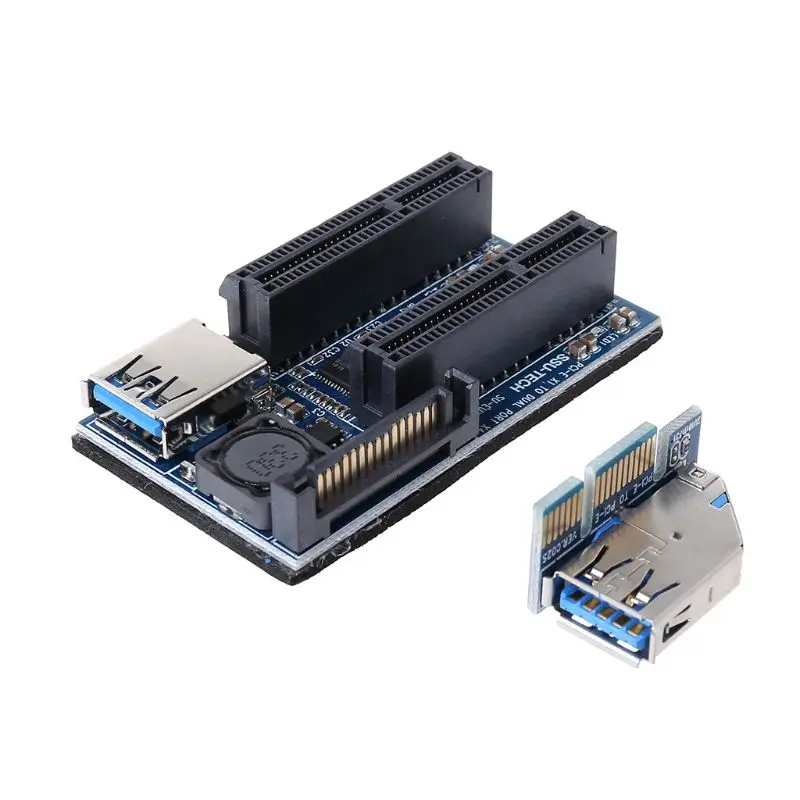 Адаптер для расширения PCIE переходная карта PCI Express USB 3 0 Raiser Riser E Extender X1 на двойной