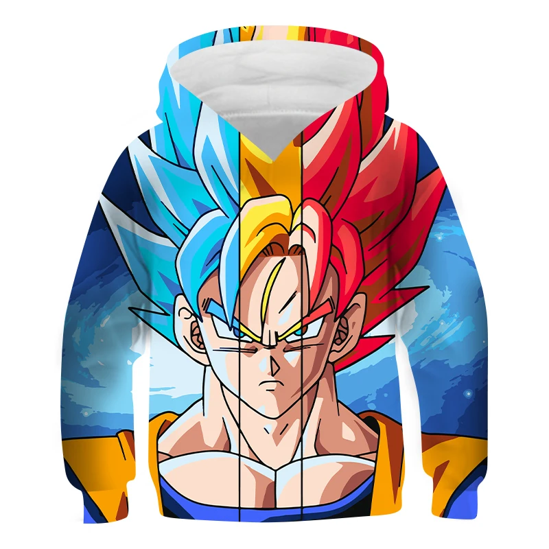 

2021 new children's hoodie new Goku cartoon fun boy girl pullover sportswear boutique fashion top free shipping boy kid