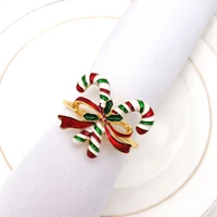 christmas decoration metal napkin ring cane napkin ring snowflake napkin buckle holder wedding party holiday table decoration