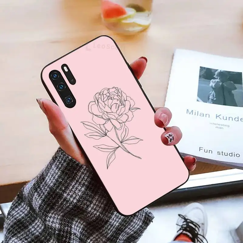 

pink cartoon line fruit Phone Case For Huawei honor Mate P 9 10 20 30 40 Pro 10i 7 8 a x Lite nova 5t