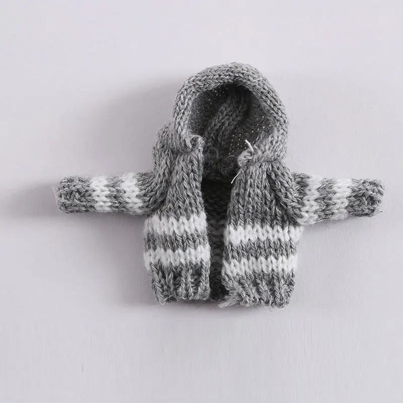 2 only clothes Ob11 Кукла Одежда 1/12 1/8 bjd детская одежда глиняная кукла красивый узел свинья бегать детский вязаный свитер кардиган пальто кукла аксессуары - Цвет: 2 only clothes