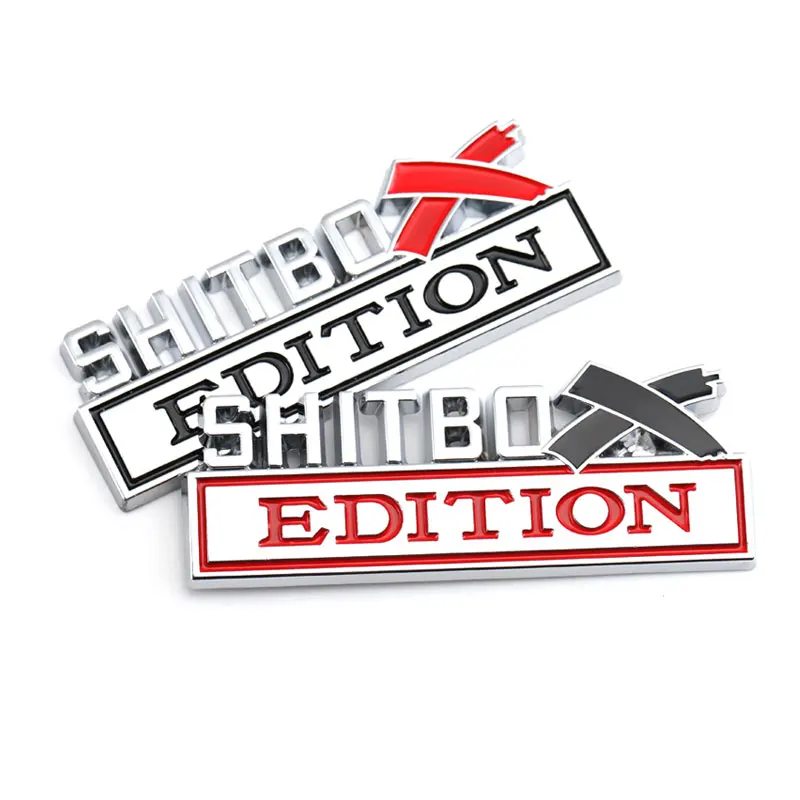 Автомобильная наклейка Matel SHITBOX Edition значок эмблема передняя решетка капота для BMW