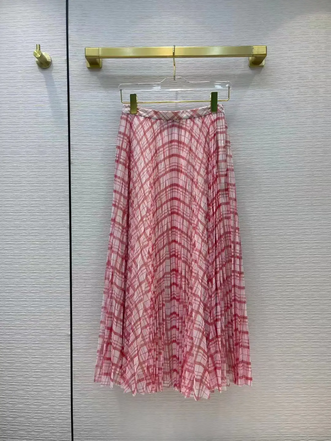 

Summer Long Pleated Skirt For Women Runway High Quality Designer Vintage Party Luxury Female Print Skirt 2021