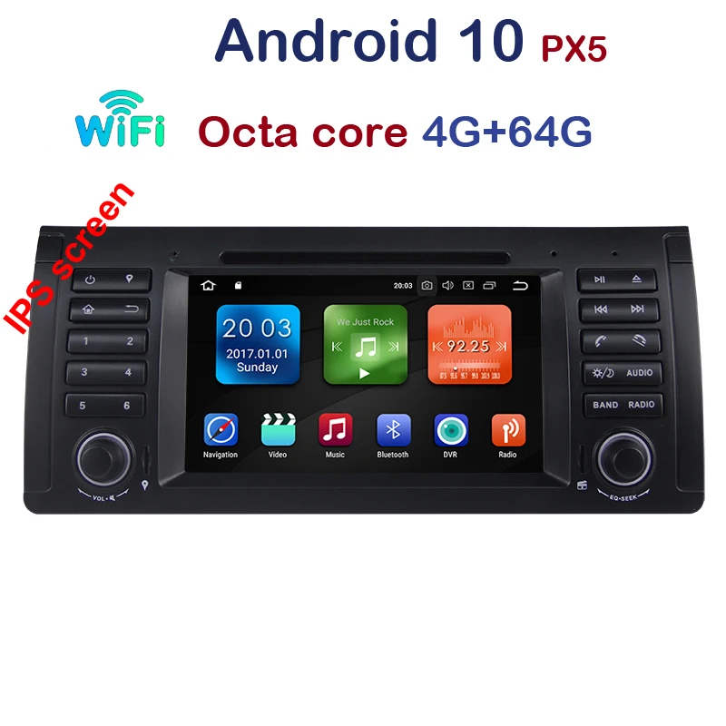 IPS Android 10.0 OCTO CORE 4G RAM 64GROM CAR DVD player For BMW E39 X5 M5 E38 E53 GPS receiver Audio radio navigation multimedia |