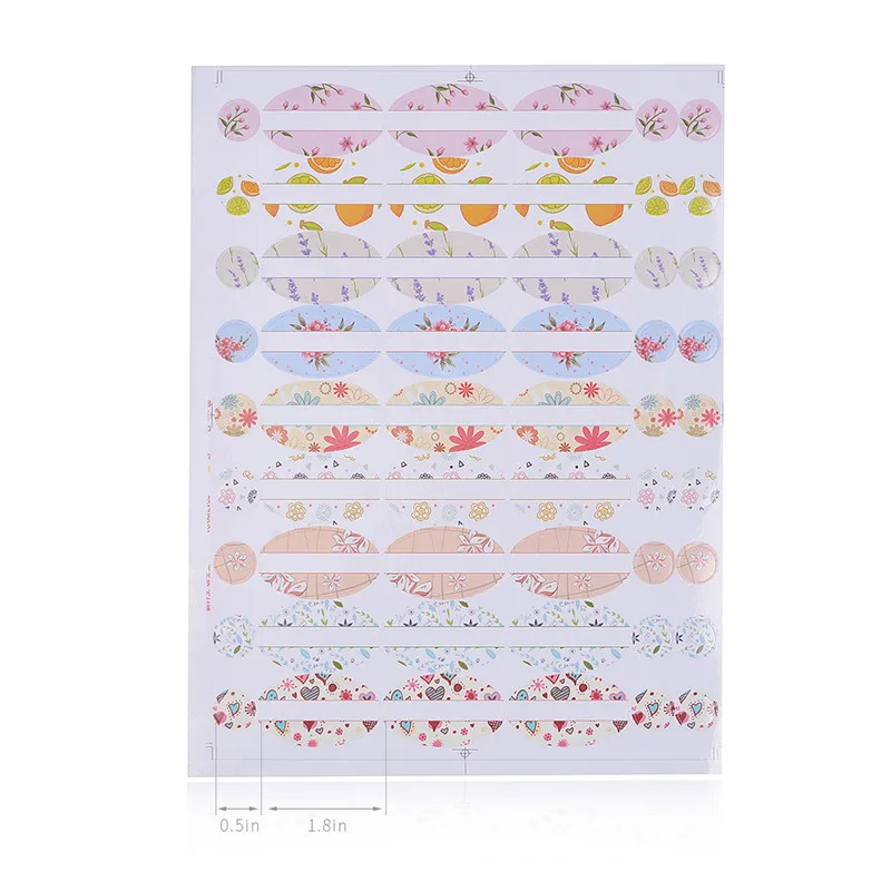 Наклейки круглые для бутылки с эфирными маслами овальная форма 4 листа s флакон