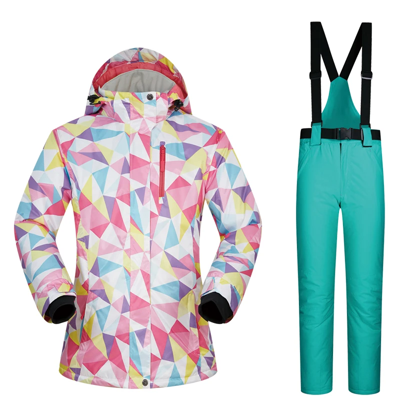 

Ski Suits Women Winter Brands Sets Windproof Waterproof Breathable Outdoor Female Ski Jackets and Pants And Snowboarding Suits