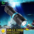 Подводный 100 м светильник для дайвинга, светодиодный светильник для вспышки, подводный светильник, перезаряжаемый Cree Xm L2, использовать 1865026650, водонепроницаемый светильник для вспышки