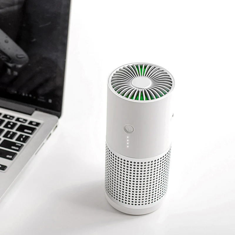 

White Dolphin AP02 Car Air Purifier For Home Air cleaner HEPA Filters Desktop Purifier Night light Rechargeable Ozone Generator