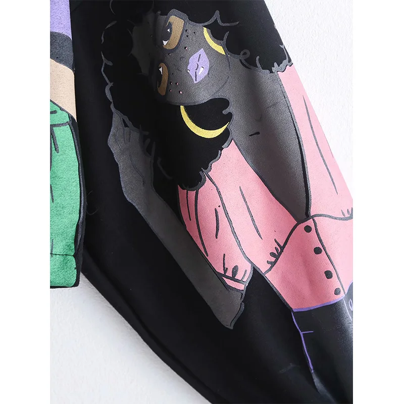 

2020 New Women Sweatshirt Girl Print O-Neck Long Sleeve Sweatshirt Female Fashion Casual Women Clothes