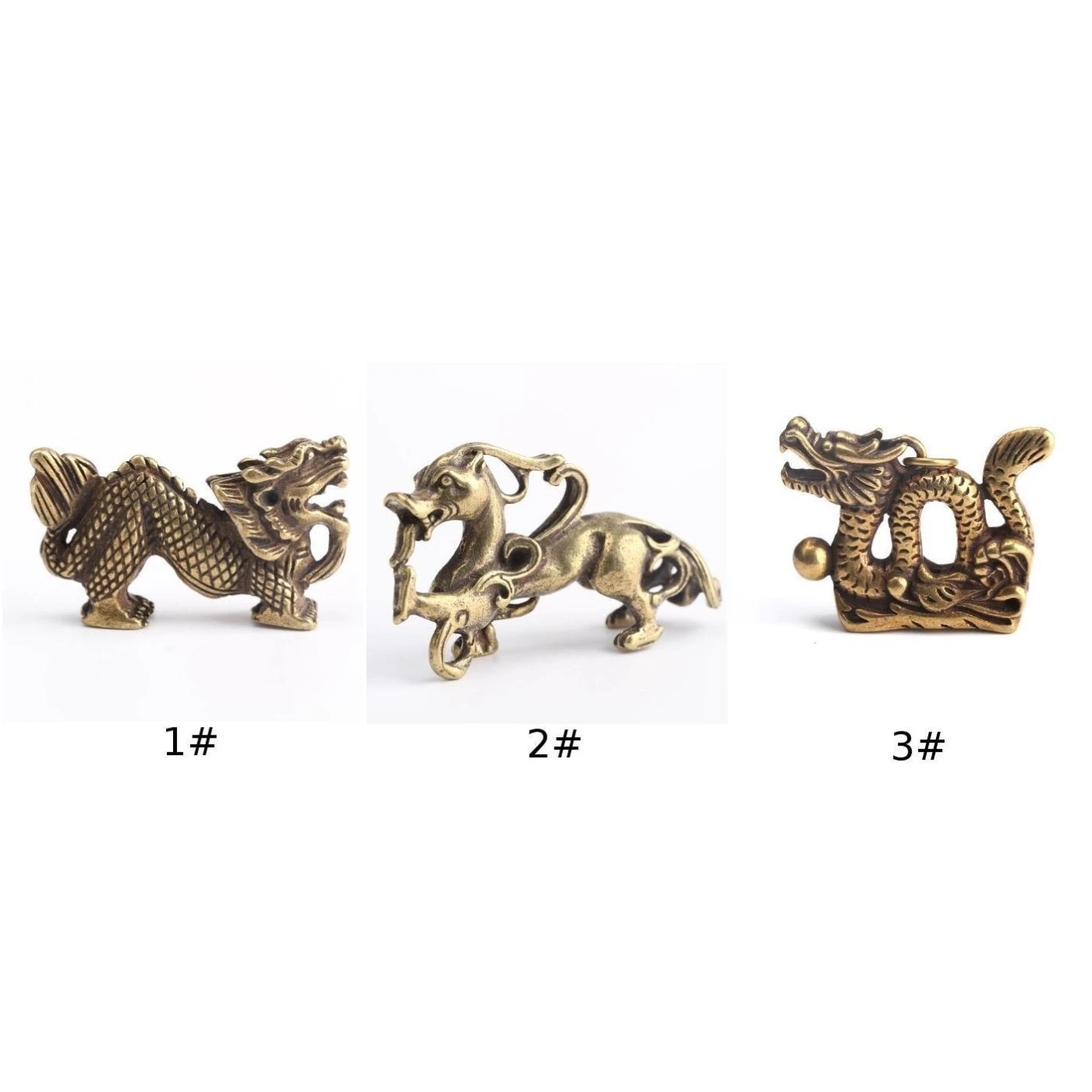 1 шт. ручной работы из чистой меди Мини Дракон животное резные украшения