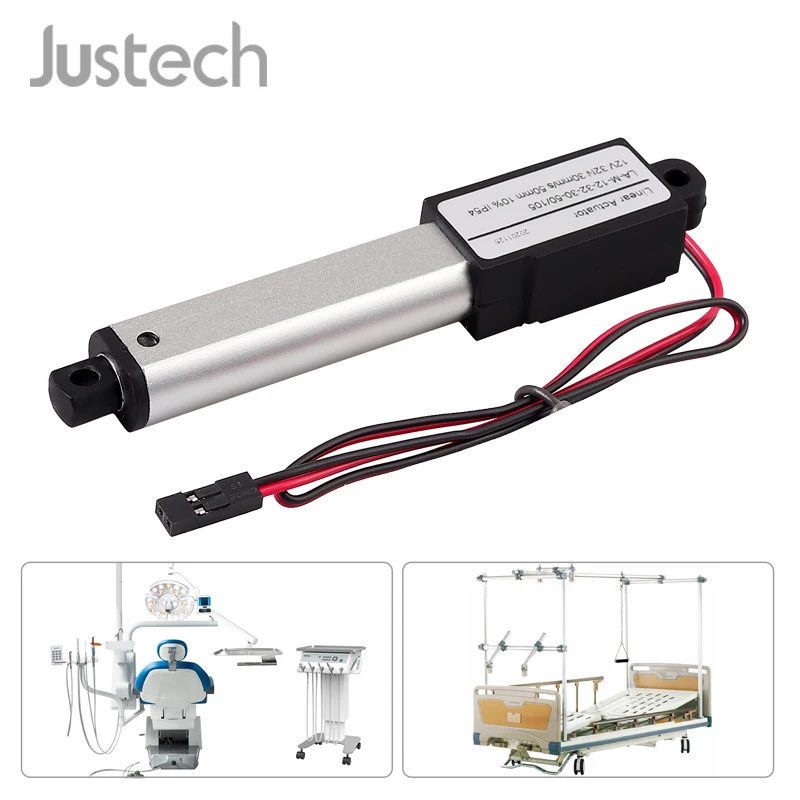Линейный привод Justech DC 12 В 32N из алюминиевого сплава нажимная планка двигателя для