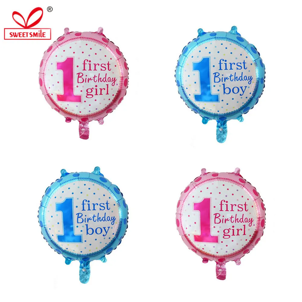 18-дюймовый воздушный шар для первого дня рождения воздушные шары из фольги