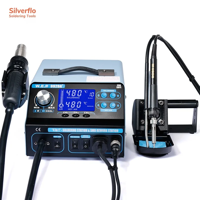 WEP 992DA + курить всасывания паяльник паяльная станция BGA 780 Вт Ремонт сварочных