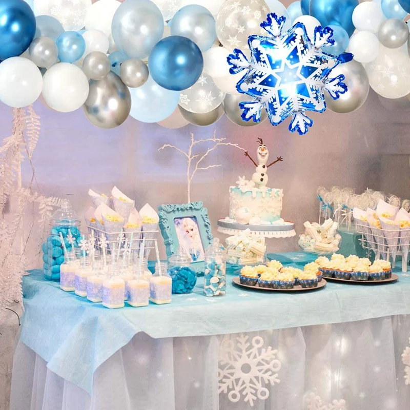 132 шт. Снежинка воздушные шары гирлянда арочный комплект для дня рождения/Baby Shower