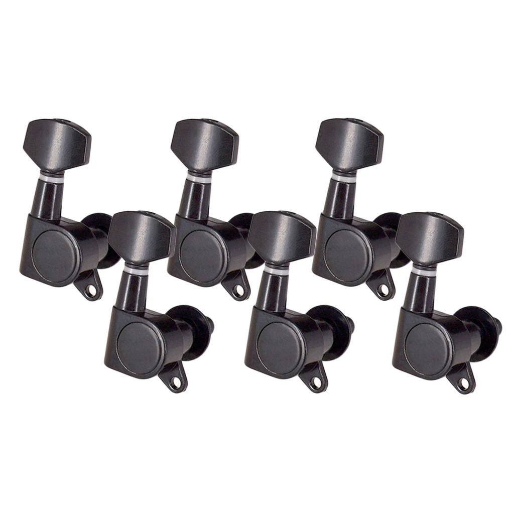 

Classic Guitar Tuning Pegs Tuners Machine Heads for Electric Guitar 6R Black