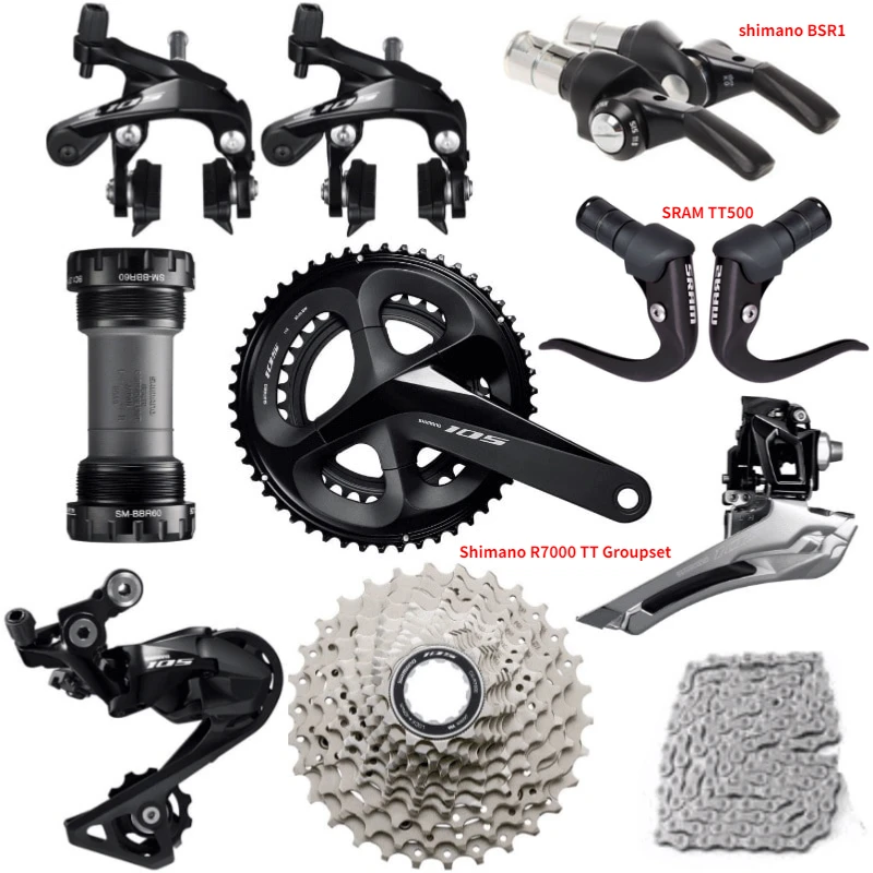 Переключатели передач shimano TT R7000 для дорожного велосипеда 2x11 скоростей 50 34 52 36 53 39T