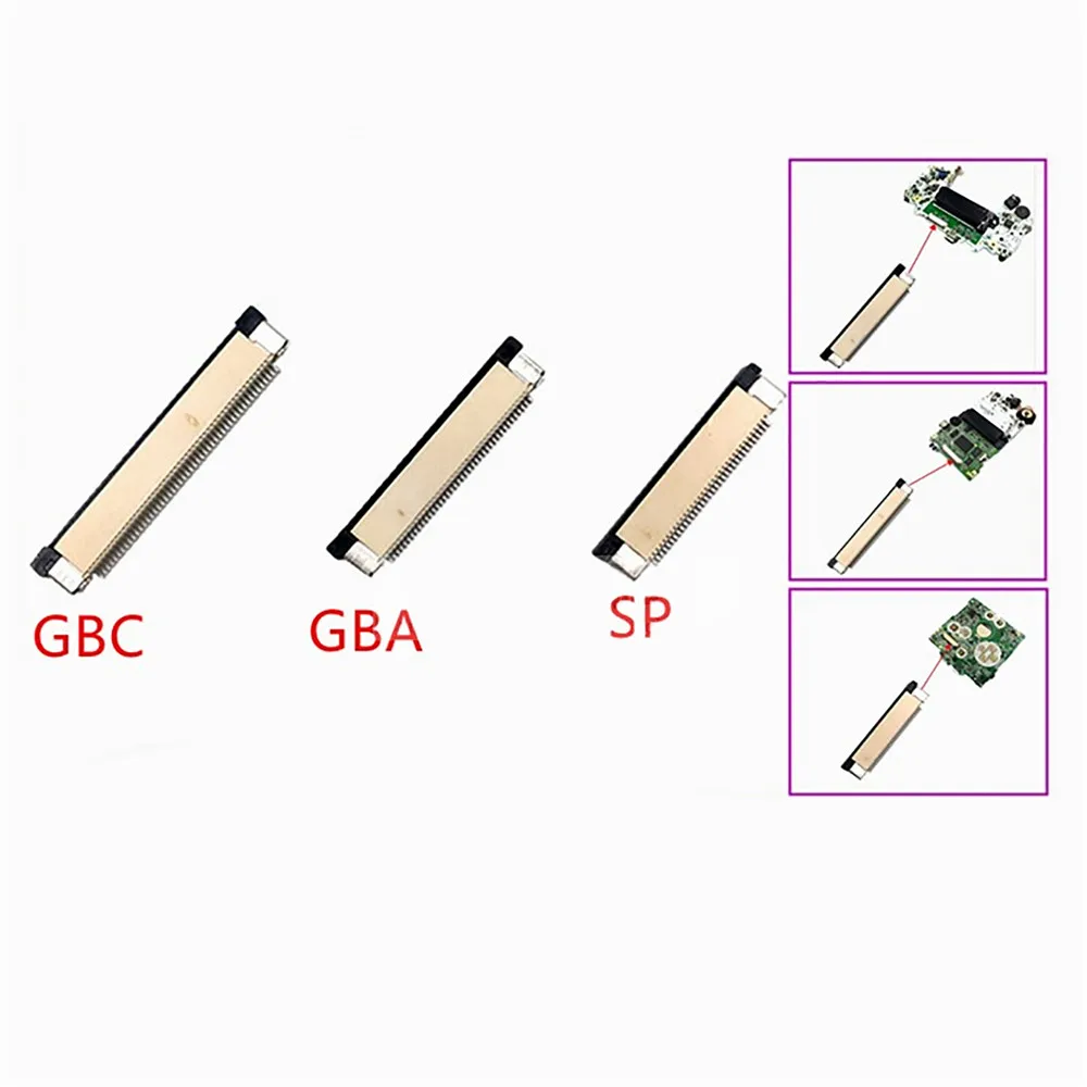 

Display Screen Seat Base Stand Wire Clamp Interface Thread Pressing Head for GBA/GBA SP/GBC Game Console Motherboard Repair Part