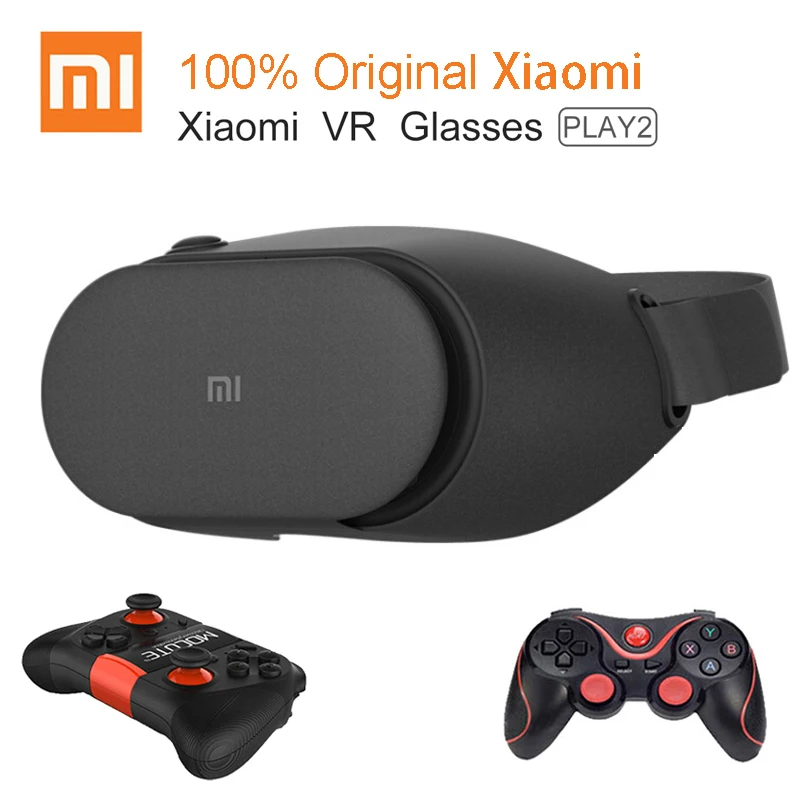 Оригинальные 3d очки Xiaomi VR Play 2 гарнитура Mi для телефона 4 7 5 дюймов с игровым
