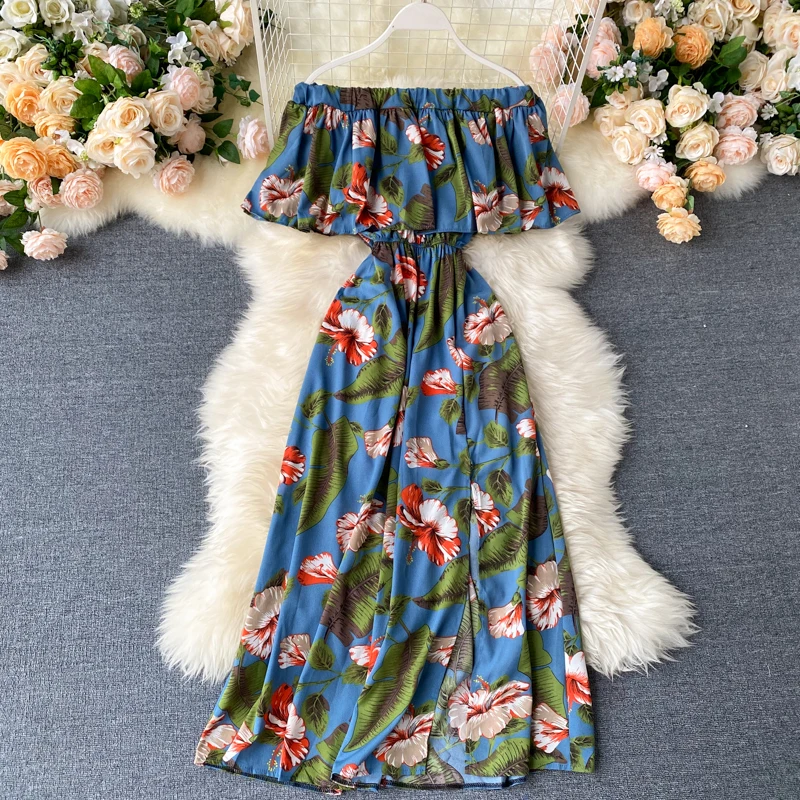 Платье SINGRAIN женское с цветочным принтом элегантный вечерний Сарафан Макси в