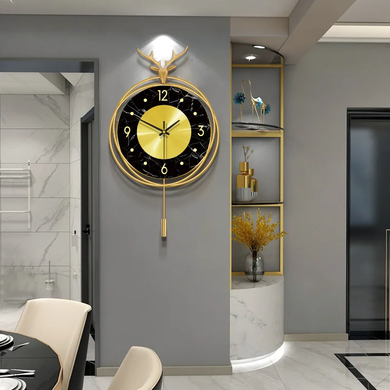 

Light Luxury Clock Hanging Clock Living Room Household Fashion Personalized & Creative Art Simple Modern Decorative Clock Wall