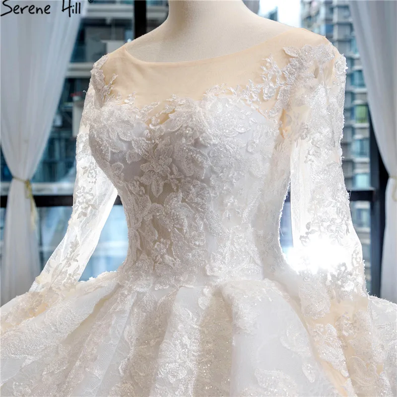 Роскошные одежда с длинным рукавом Русалка Винтаж свадебное платье 2019 г. Модные