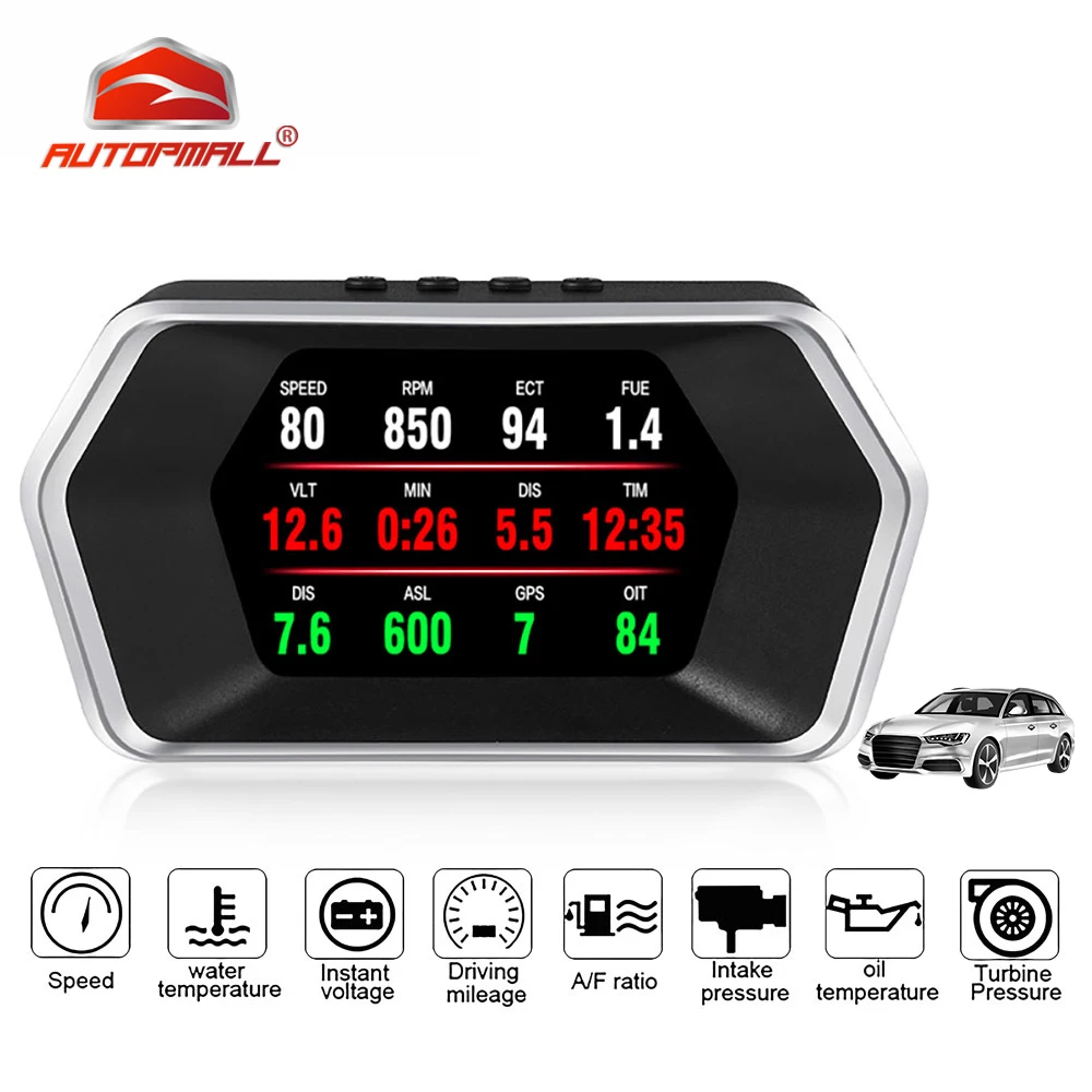 Автомобильный дисплей с головкой OBD GPS HUD Дисплей электроника двойной режим