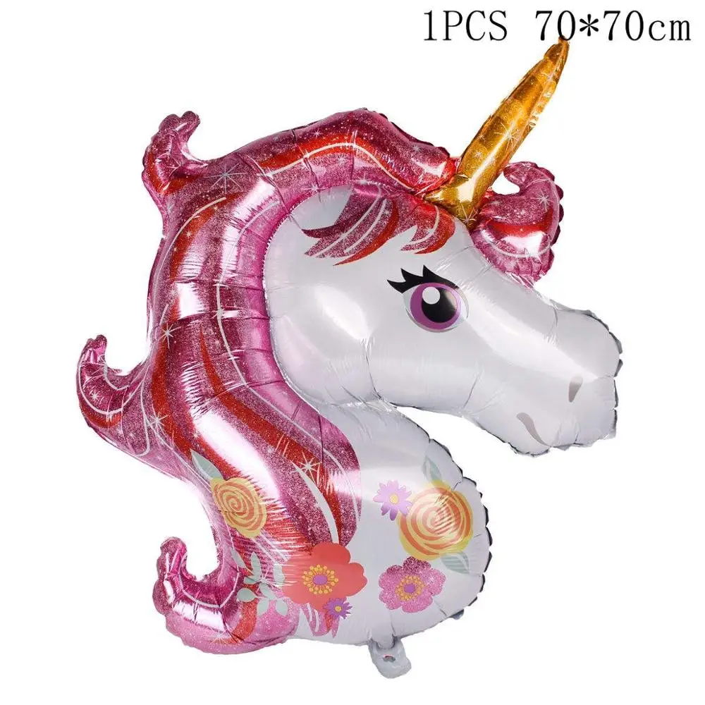 1pcs Style 6 QIFU Baby Shower Единорог Декор Единорог вечерние украшения для девочек в розовом цвете, единорог вечерние поставки на день рождения с изображением единорога украшения Единорог - Цвет: 1pcs Style 6