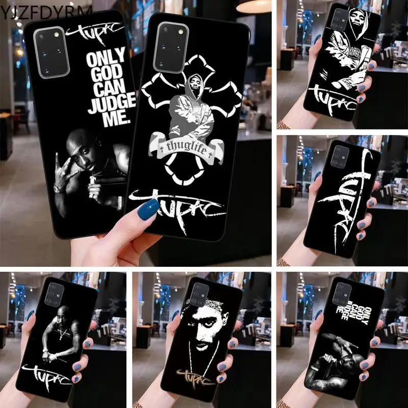 

YJZFDYRM 2Pac Tupac Amaru Shakur Phone Case for Samsung S20 plus Ultra S6 S7 edge S8 S9 plus S10 5G lite 2020