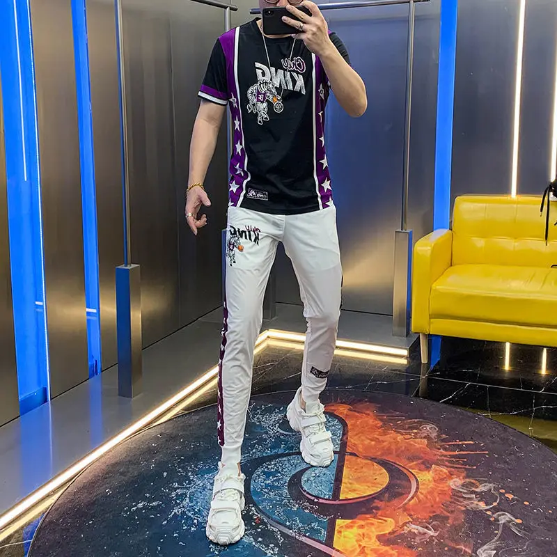 Европейская станция Новинка лета 2021 мужской повседневный костюм из двух