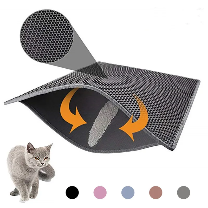 

Pet Cat Litter Mat Waterproof Double Layer Litter cat supplies for cats Litter Box cat toilet mat Bed House Pads cat accessories